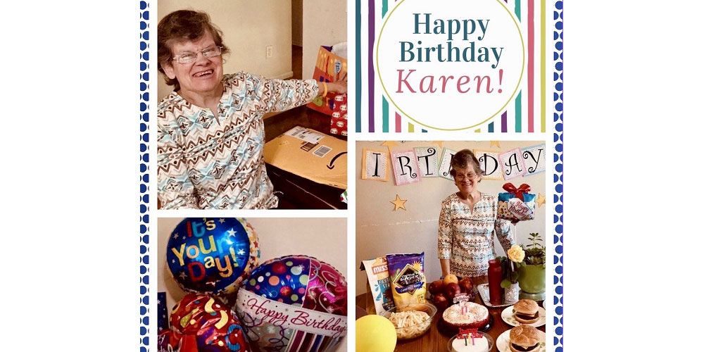 Here's Karen celebrating her birthday on 5/27